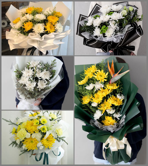 湖北黄冈市黄梅县蔡山镇周上屋村白事花束代送